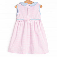 Marcella Pima Dress, Pink and Blue