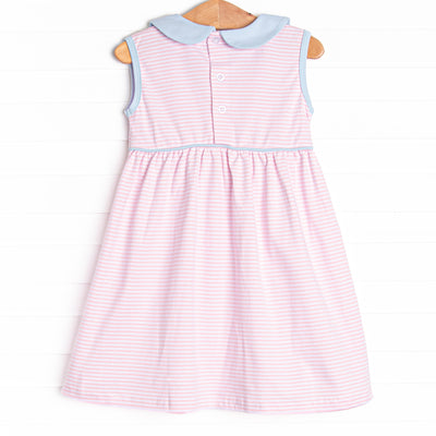 Marcella Pima Dress, Pink and Blue