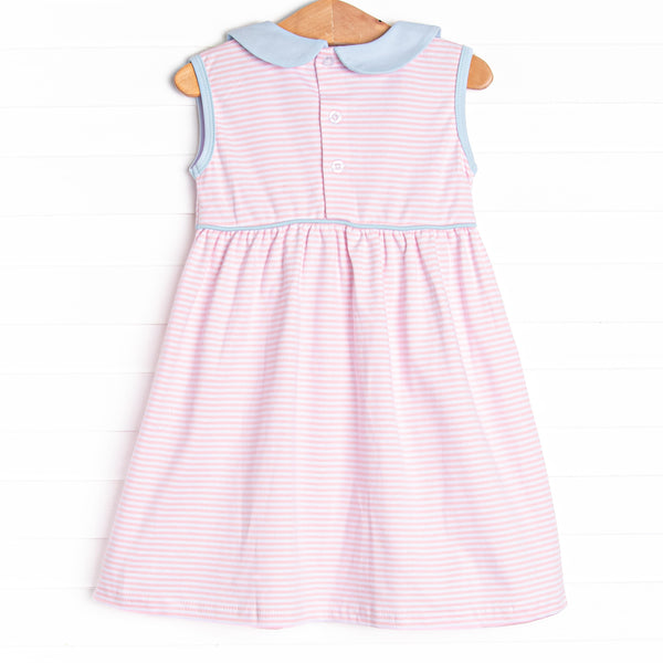 Marcella Pima Dress, Pink and Blue