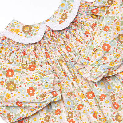 Bushel of Buds Smocked Legging Set, Orange