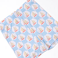 Scalloped Sails Bamboo Pajama Short Set, Blue