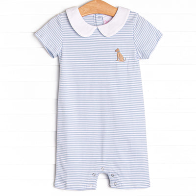 Wrenn Pima Short Romper, Blue