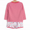 Down, Set, Hike Long Sleeve Short Set, Red