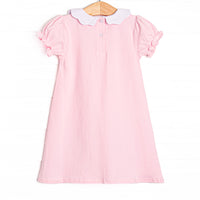 Soft Serve Silhouette Applique Dress, Pink