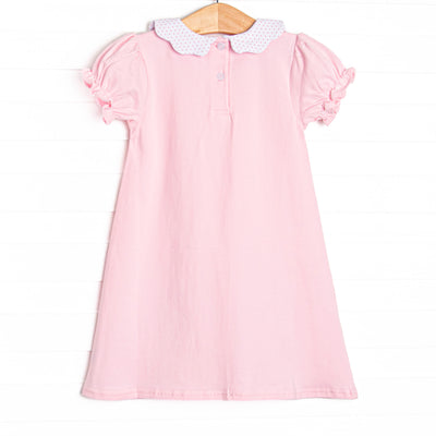 Soft Serve Silhouette Applique Dress, Pink