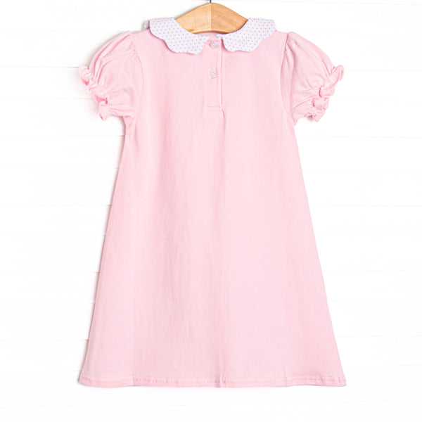 Soft Serve Silhouette Applique Dress, Pink