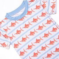 Marlin Marina Bamboo Pajama Short Set, Red