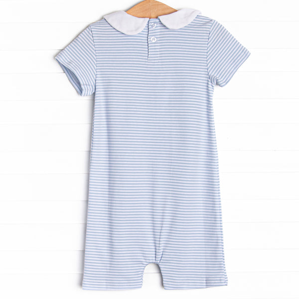 Wrenn Pima Short Romper, Blue