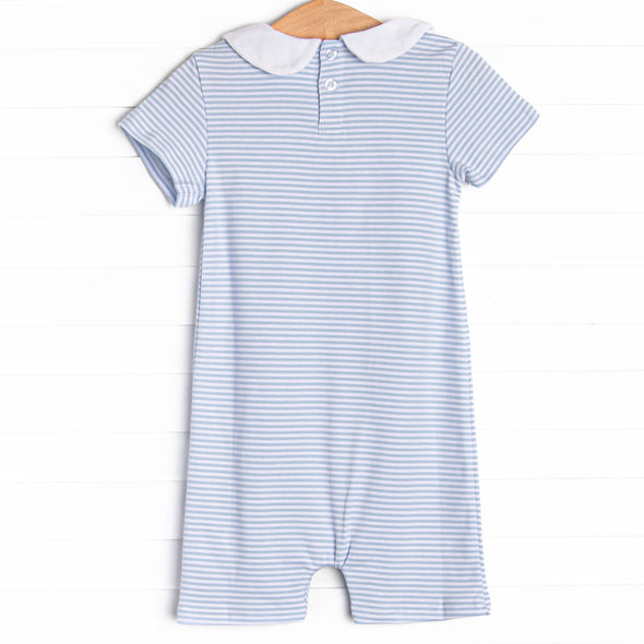 Wrenn Pima Short Romper, Blue