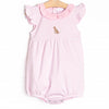 Aurora Angel Sleeve Pima Applique Bubble, Pink