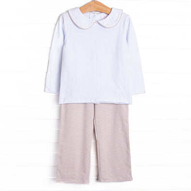 Briggs Pant Set, Tan Stripe