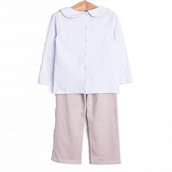 Briggs Pant Set, Tan Stripe