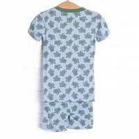 Slow Motion Shuffle Bamboo Pajama Short Set, Green
