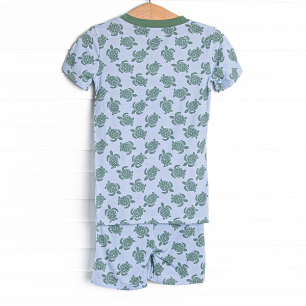 Slow Motion Shuffle Bamboo Pajama Short Set, Green