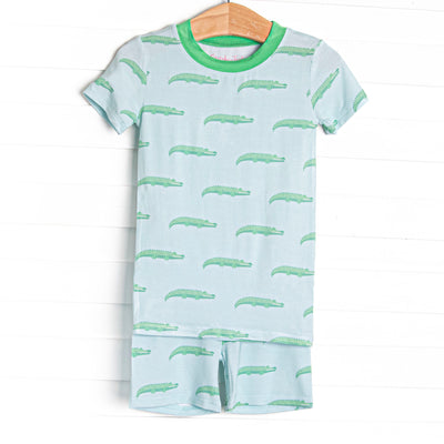 St. Augustine Bamboo Pajama Short Set, Blue