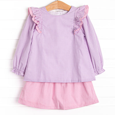 Plum Crazy Skirt Set, Purple