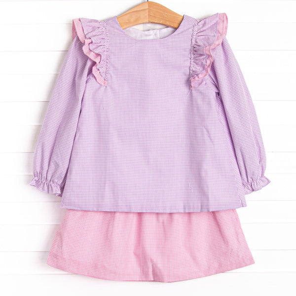 Plum Crazy Skirt Set, Purple