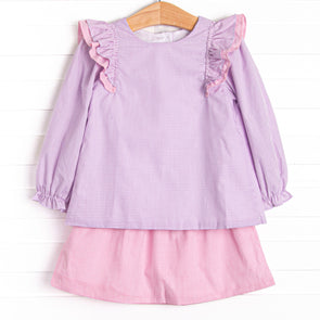 Plum Crazy Skirt Set, Purple
