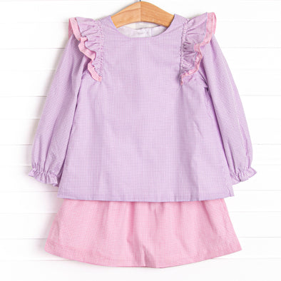 Plum Crazy Skirt Set, Purple