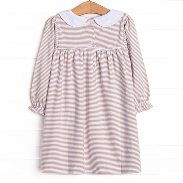 Lauren Dress, Tan Stripe