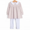 Olivia Legging Set, Tan Stripe