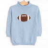 Rolled Neck Fall Football Sweater, Blue