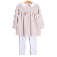 Olivia Legging Set, Tan Stripe