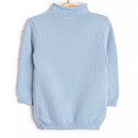 Rolled Neck Fall Football Sweater, Blue