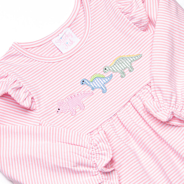 Roaring Days Applique Legging Set, Pink