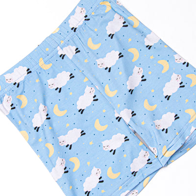 Counting Sheep Bamboo Pajama Short Set, Blue