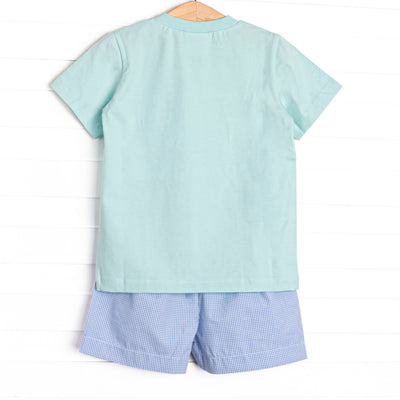 Main Street Treats Smocked Short Set, Mint