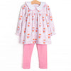 Marigold Medallions Legging Set, Pink