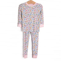Abundant Blooms Bamboo Pajama Set, Pink
