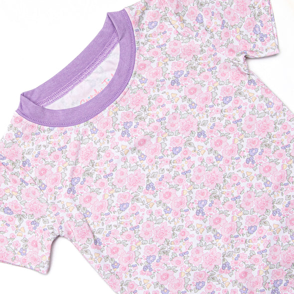 Southern Serendipity Bamboo Pajama Short Set, Pink