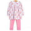 Marigold Medallions Legging Set, Pink