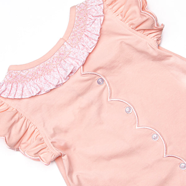 Bleu: Merritt Smocked Short Set, Pink