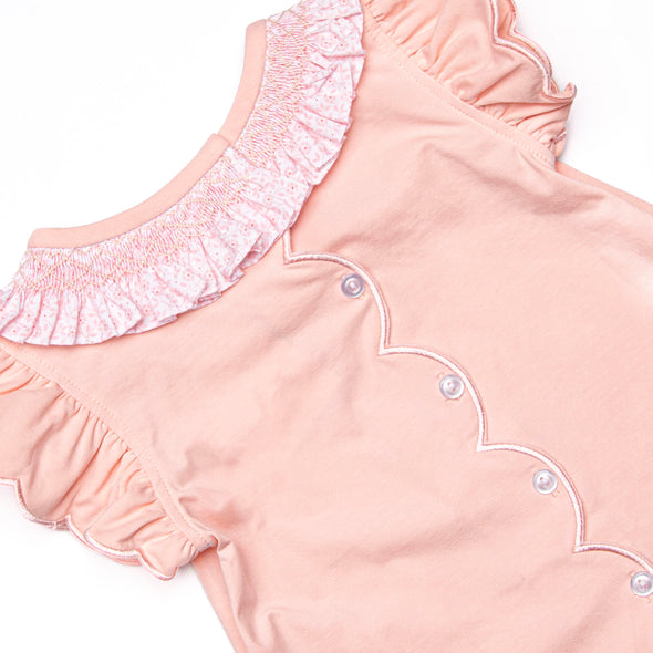 Bleu: Merritt Smocked Short Set, Pink