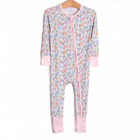Abundant Blooms Bamboo Zippy Pajama, Pink