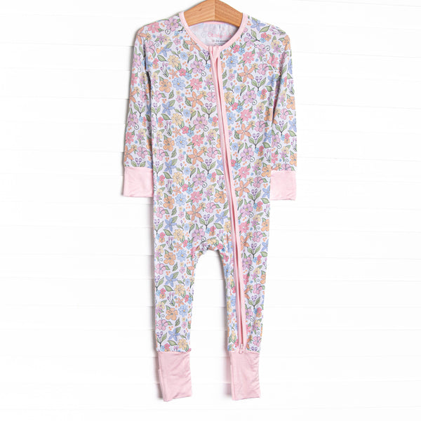 Abundant Blooms Bamboo Zippy Pajama, Pink
