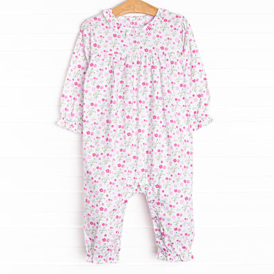 Festival Florals Ruffle Romper, Pink