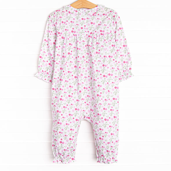 Festival Florals Ruffle Romper, Pink
