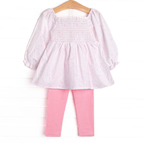 Tangled Up in Toile Legging Set, Pink