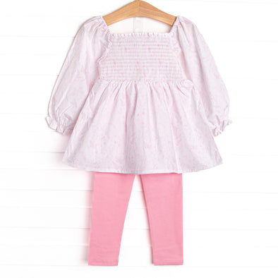 Tangled Up in Toile Legging Set, Pink