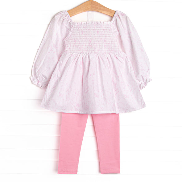 Tangled Up in Toile Legging Set, Pink