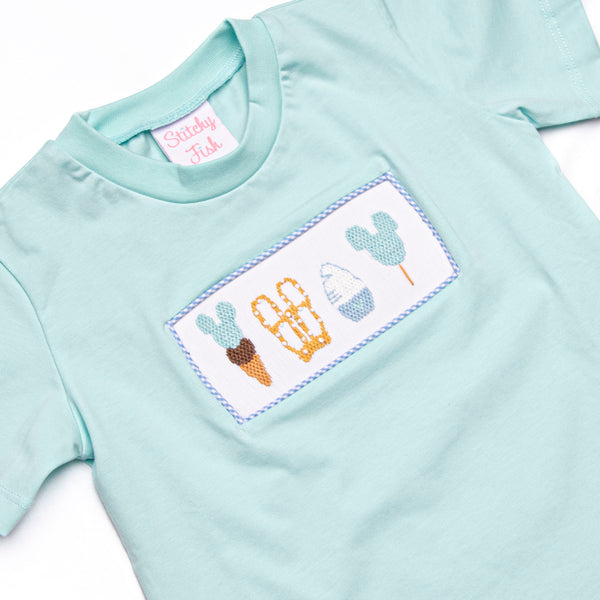 Main Street Treats Smocked Short Set, Mint