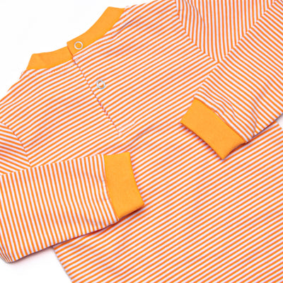 Down, Set, Hike Applique Short Romper, Orange