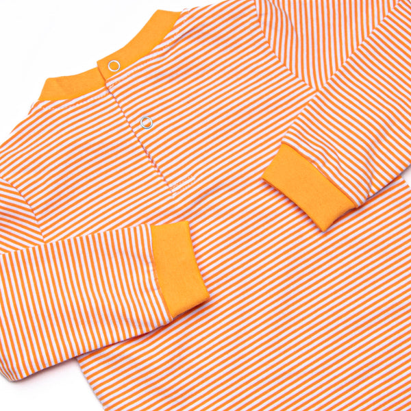 Down, Set, Hike Applique Short Romper, Orange
