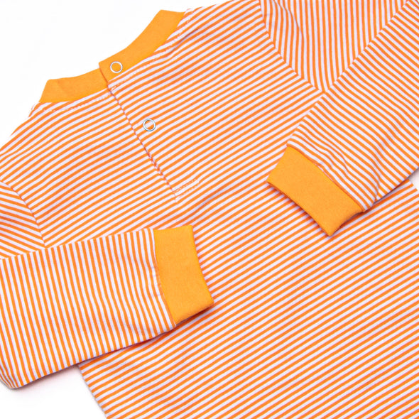 Down, Set, Hike Applique Short Romper, Orange