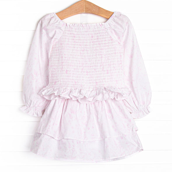 Tangled Up in Toile Skirt Set, Pink