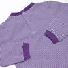 Down, Set, Hike Applique Short Romper, Purple